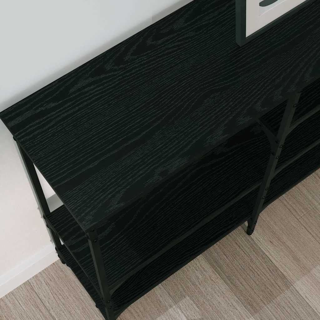 Console Table Black oak 160 x 29 x 80 cm Engineered wood