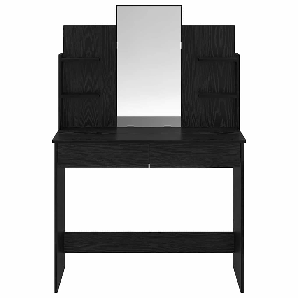 Dressing Table Black Oak 96 x 39 x 142 cm Engineered Wood