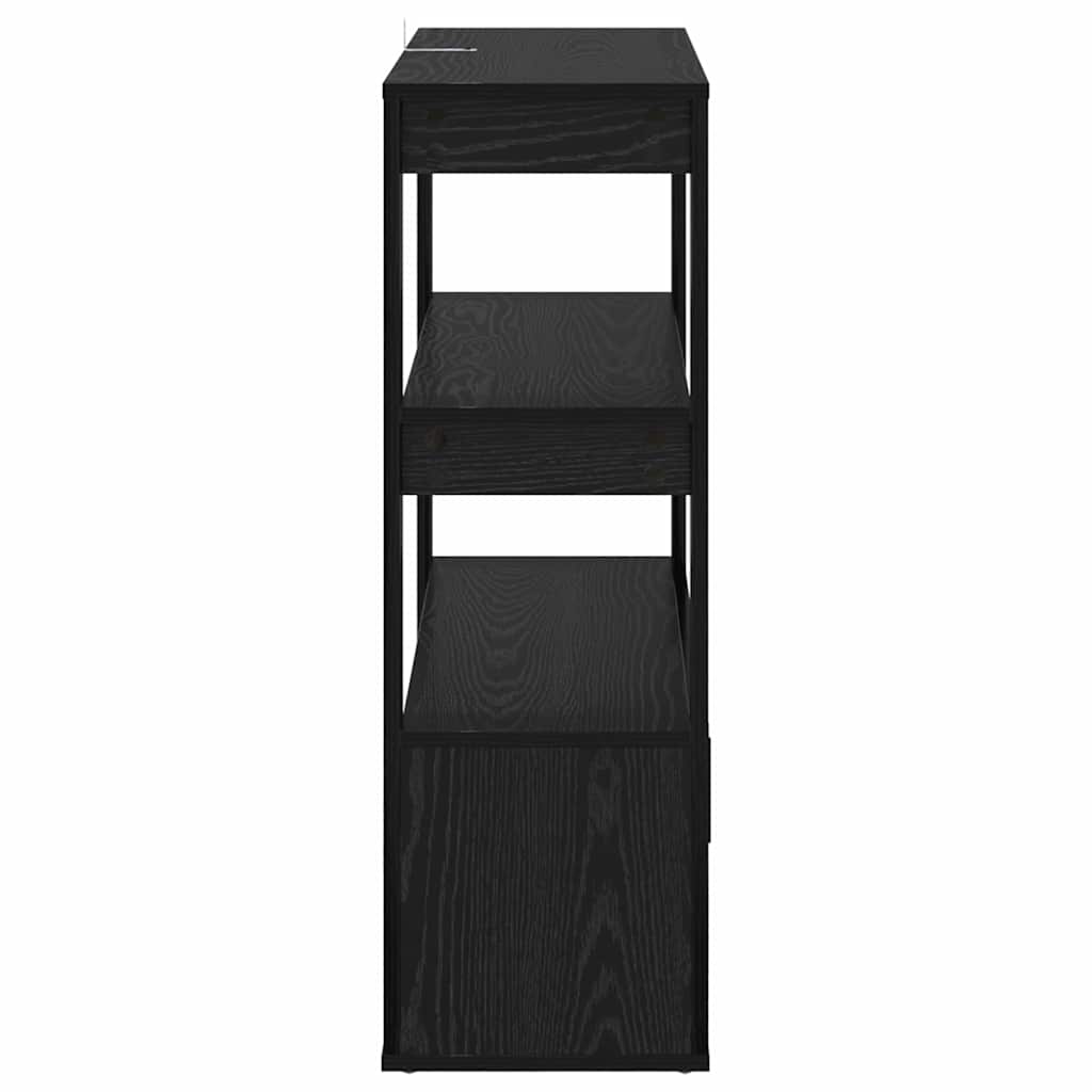 Sideboard Black oak 30 x 80 x 90 cm Engineered wood