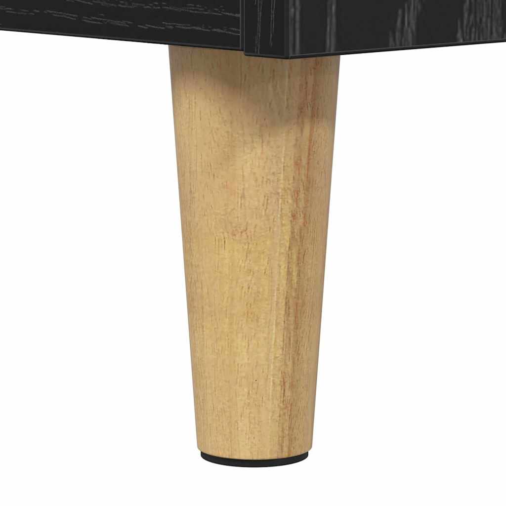 Sideboard with Drawer Black Oak 60 x 35 x 70 cm Engineered Wood