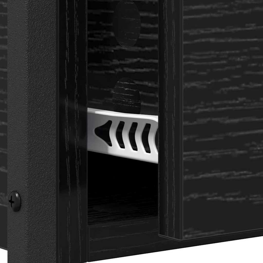 Console Table with Drawer Black Oak 100 x 40 x 75 cm