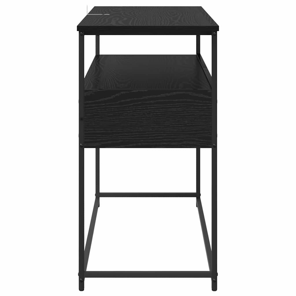 Console Table with Drawer Black Oak 100 x 40 x 75 cm