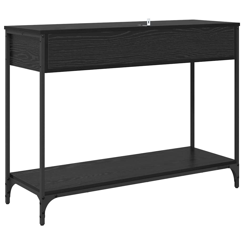 Console Table Black Oak 100 x 34,5 x 75 cm Engineered Wood