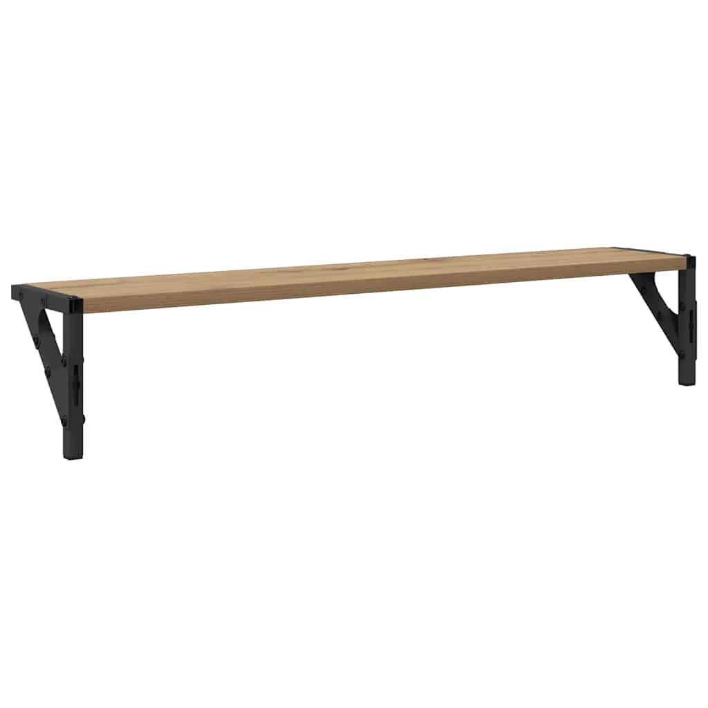 Wall Shelves Wall-Mounted 2 pcs Artisan Oak 80 x 15 x 15,5 cm
