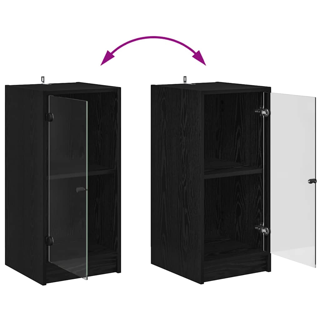 Sideboard Black oak 35 x 37 x 76 cm Engineered wood