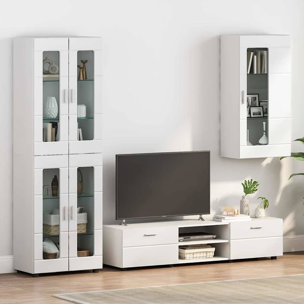 Wooden Cabinet White Engineered Wood