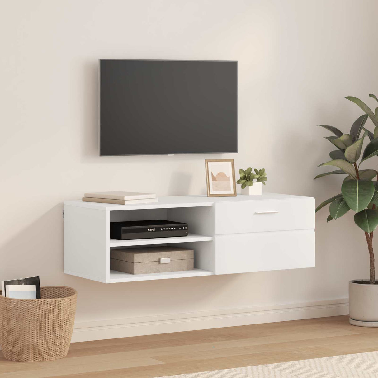Wooden Cabinet 100,5 x 39 x 30 cm White Engineered Wood