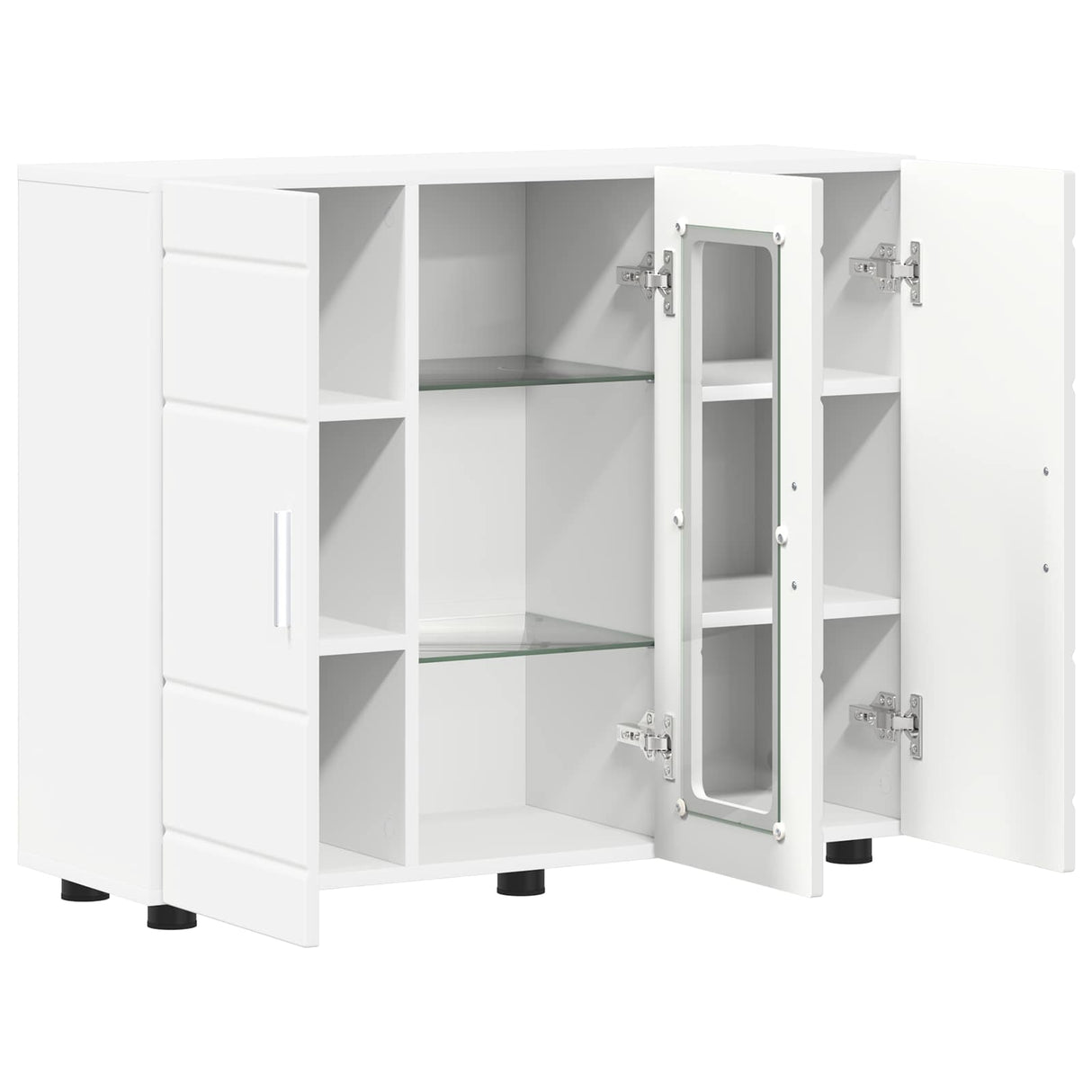 Wooden Cabinet White Engineered Wood