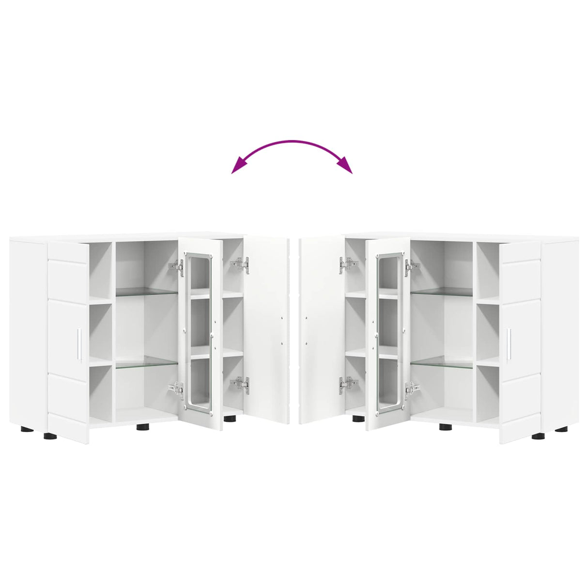 Wooden Cabinet White Engineered Wood