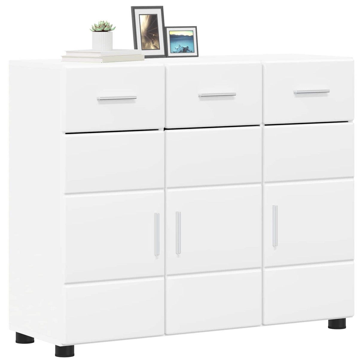 Sideboard FLORIN 88,5 x 30,5 x 73 cm White Engineered Wood