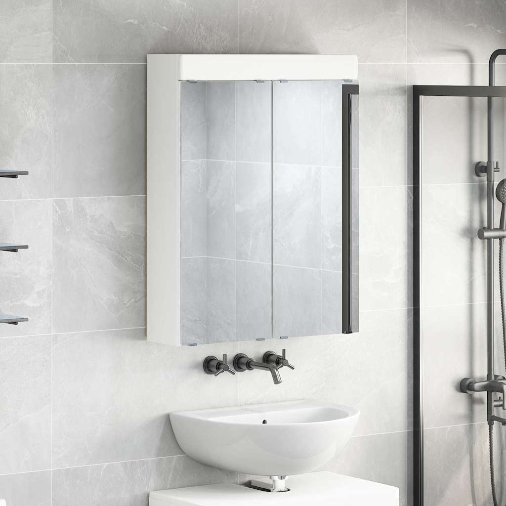 Bathroom Mirror Cabinet TULUM White 60 x 16,5 x 78 cm