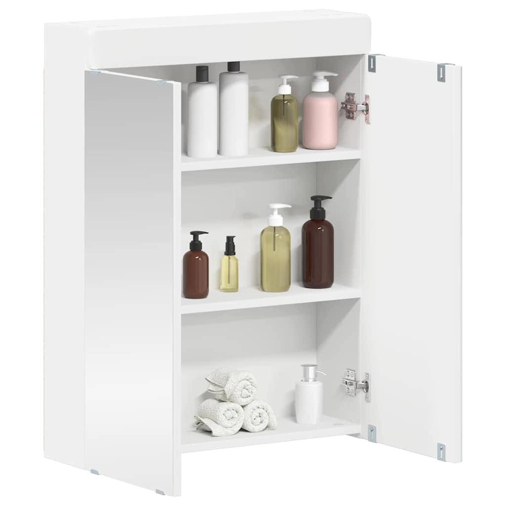 Bathroom Mirror Cabinet TULUM White 60 x 16,5 x 78 cm