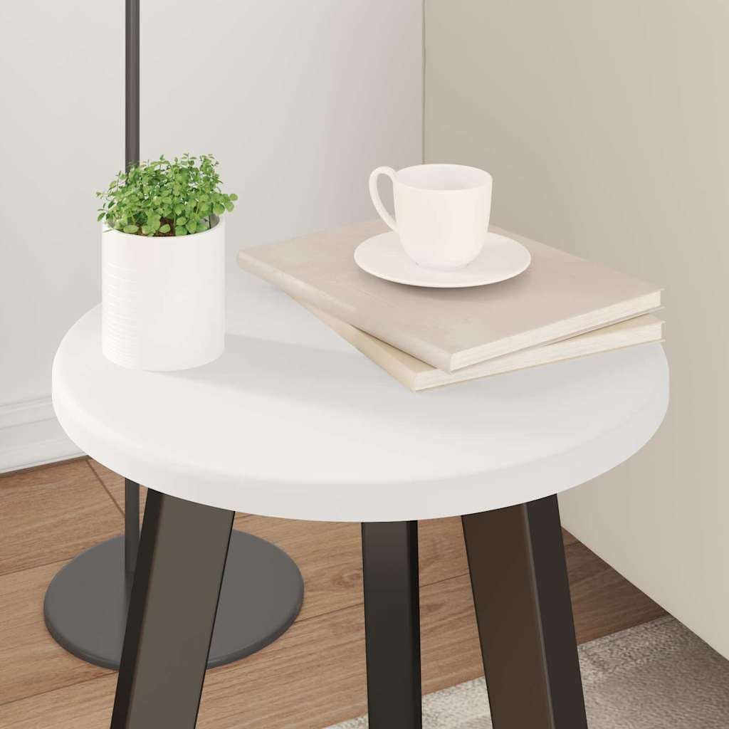 Table Top Ø 30 x 1,5 cm Round Engineered Wood White