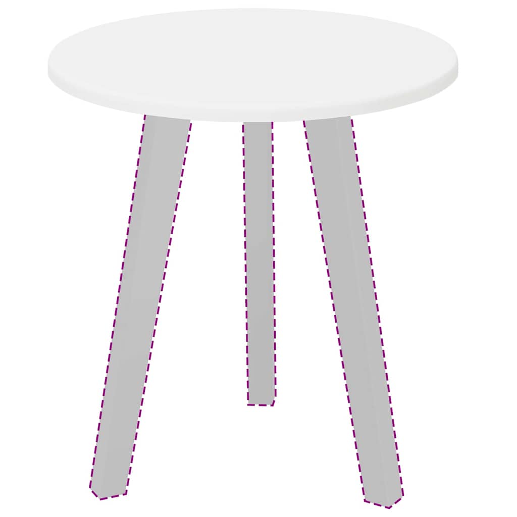 Table Top White 40 x 40 x 1.5 cm Engineered wood