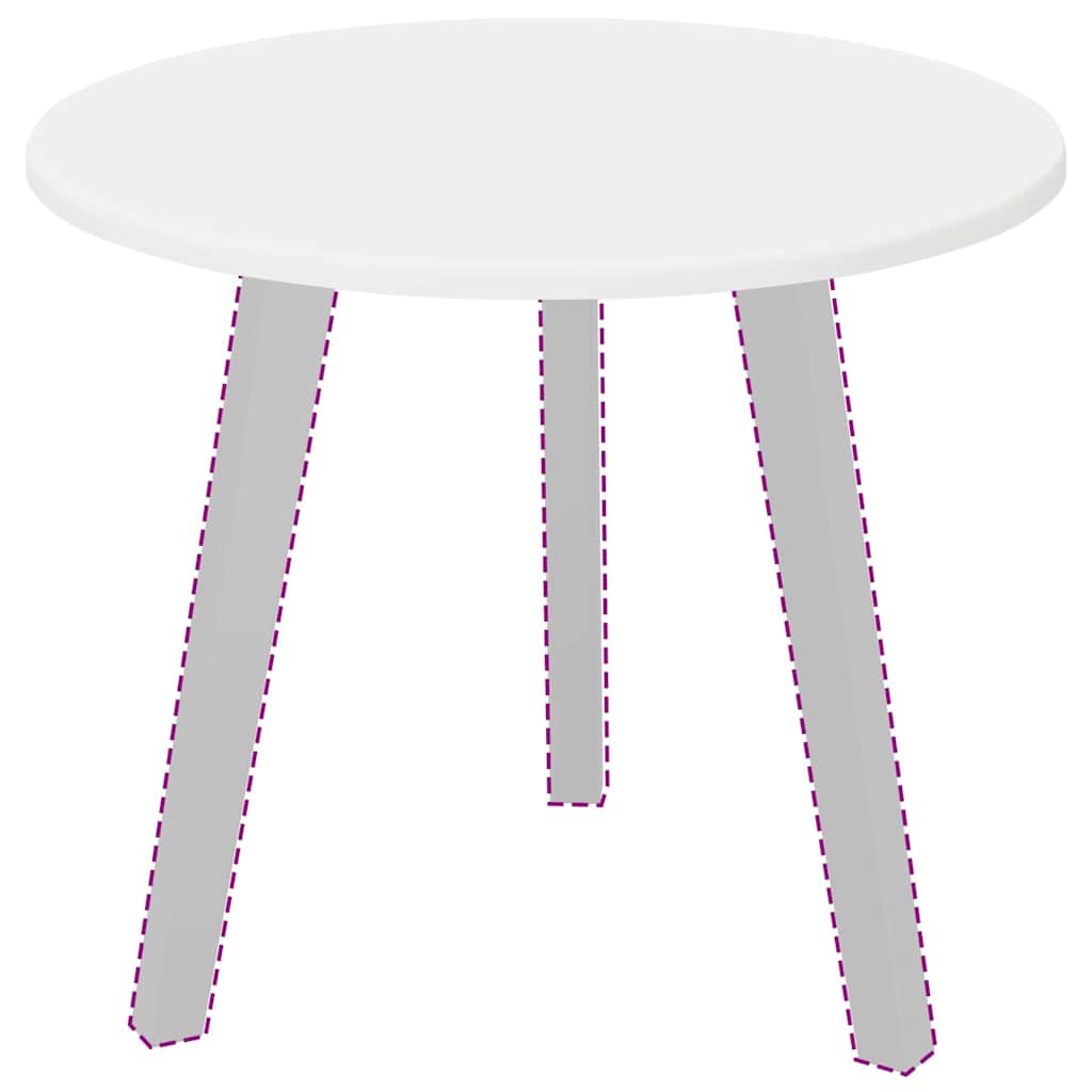 Table Top White 50 x 50 x 1.5 cm Engineered wood