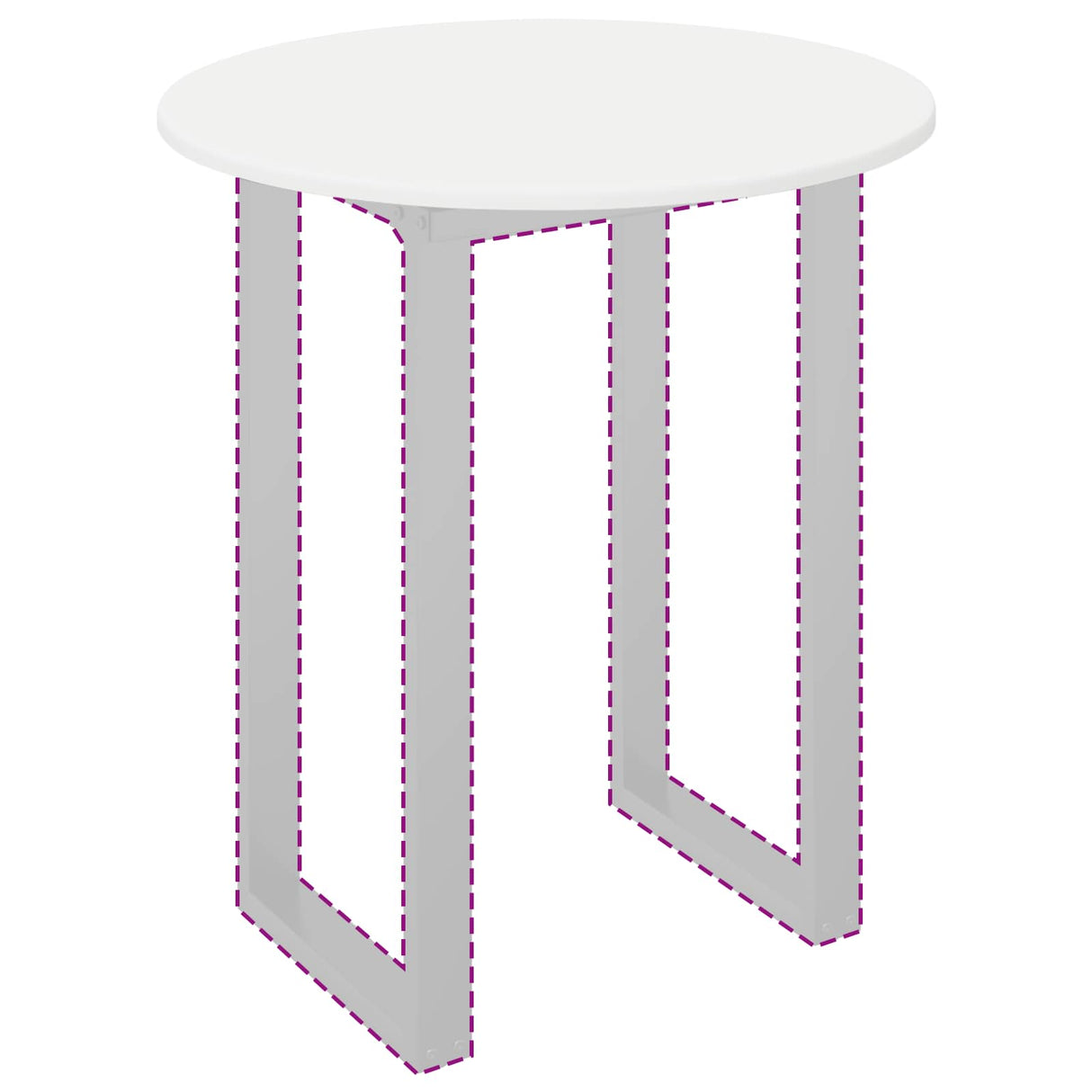Table Top Ø 60 x 1,5 cm Round Engineered Wood White