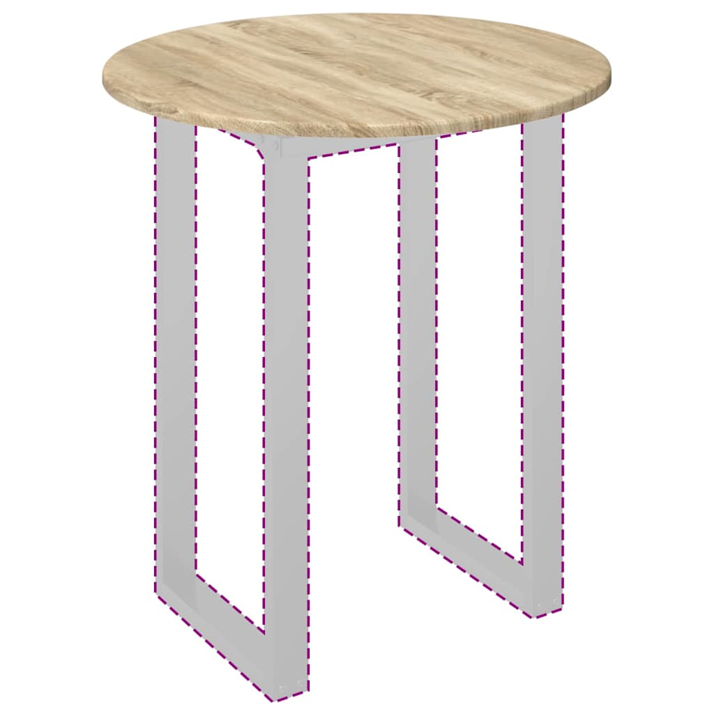 Table Top Ø 60 x 1,5 cm Round Engineered Wood Sonoma Oak