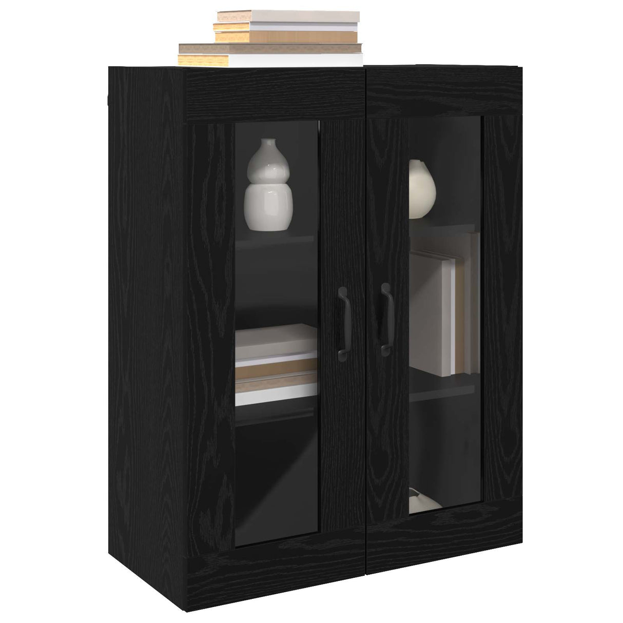 Wall Mounted Cabinets 2 pcs Black oak 69,5 x 34 x 90 cm
