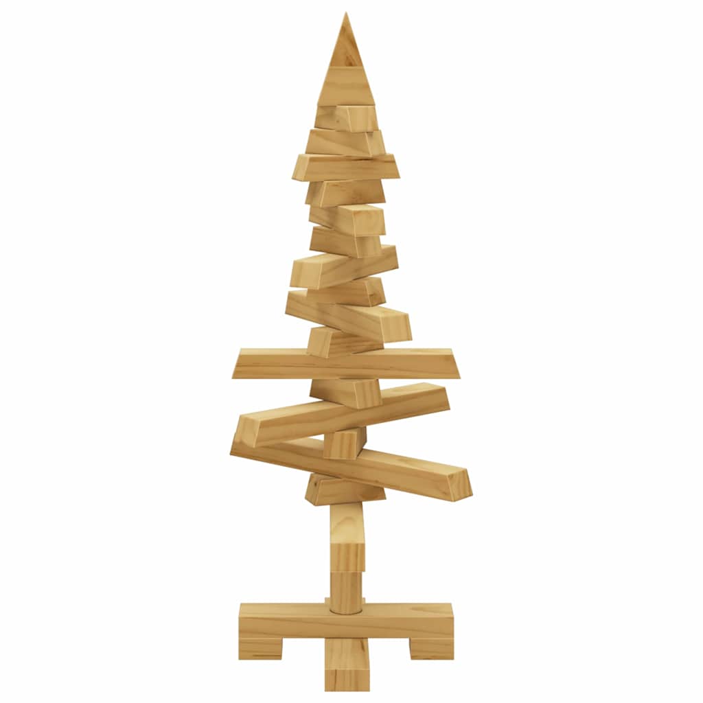 Wooden Christmas Tree with Stand Brown 60 cm Solid pine wood