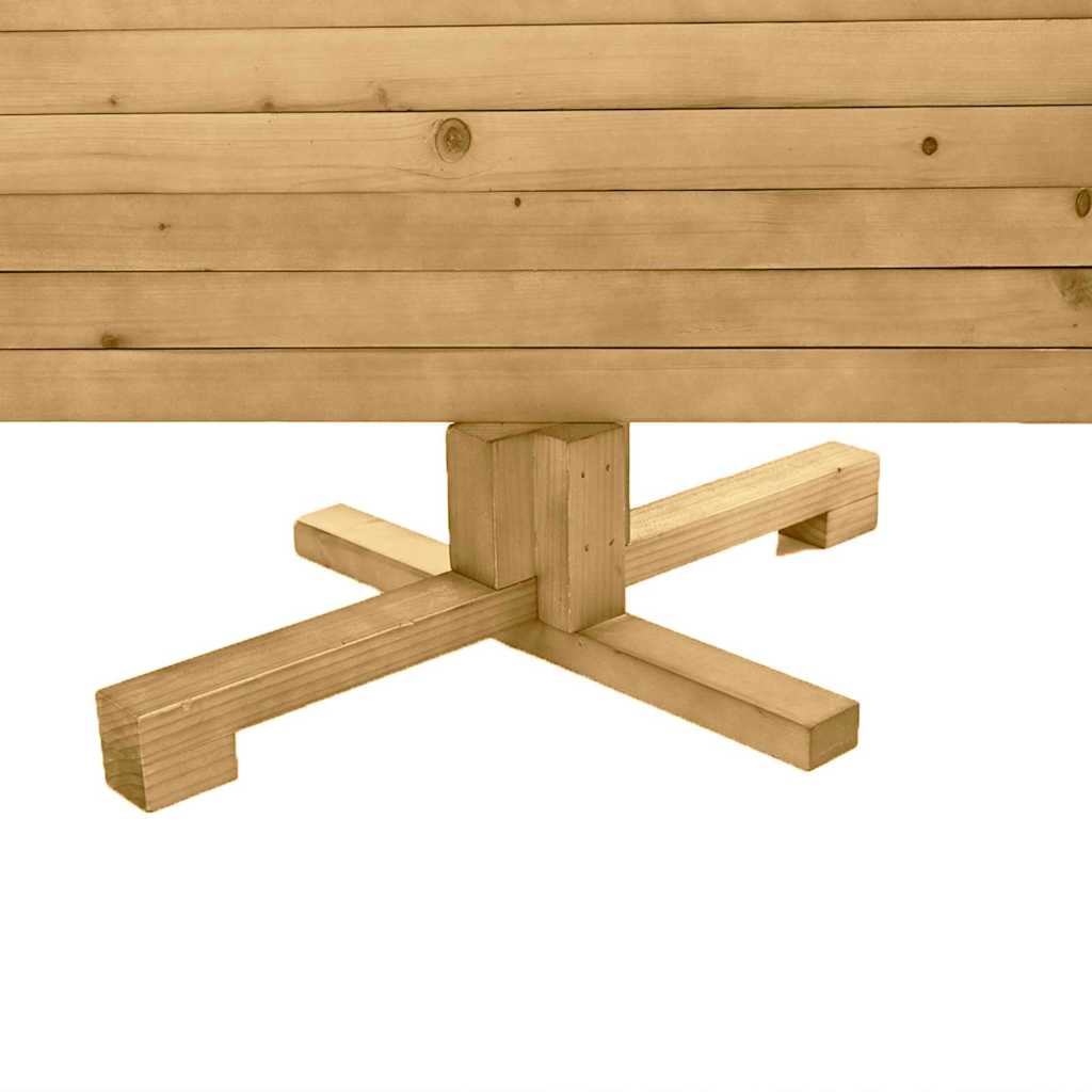 Wooden Christmas Tree with Stand Brown 120 cm Solid pine wood