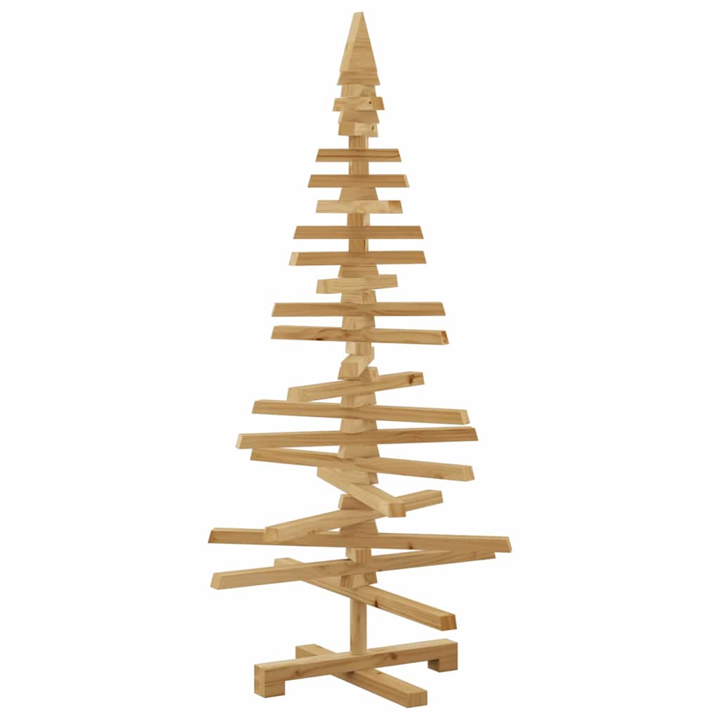 Wooden Christmas Tree with Stand Brown 120 cm Solid pine wood