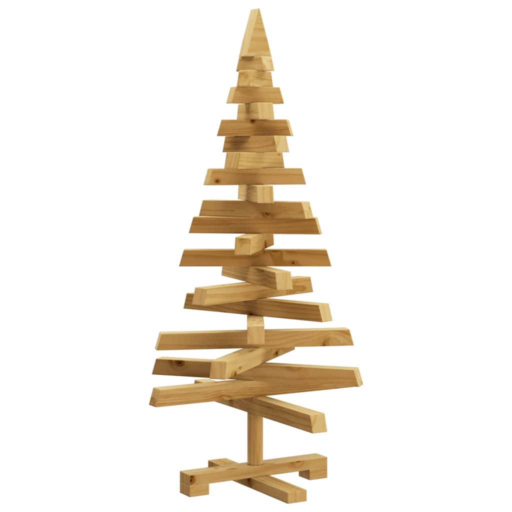 Christmas Trees with Stand Brown 90 cm Solid pine wood