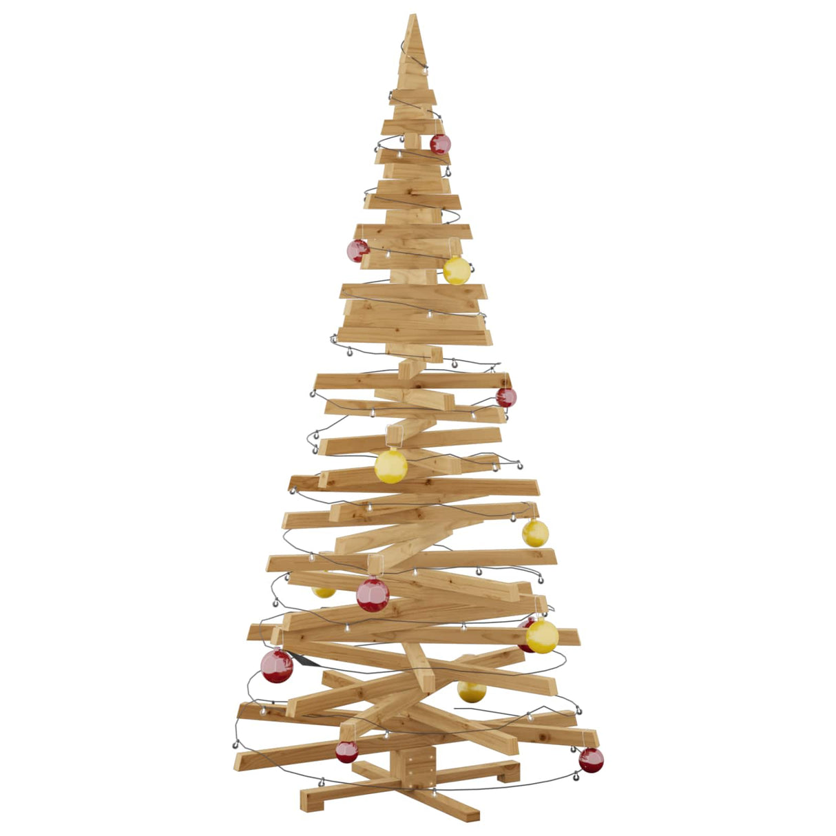 Christmas Trees with Stand Brown 210 cm Solid pine wood