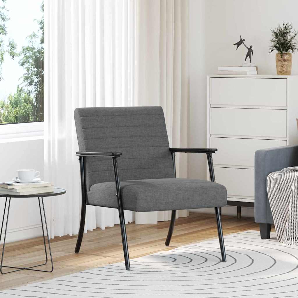 Armchair Dark Grey 59 x 75 x 78 cm Fabric