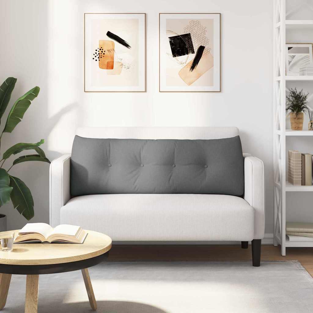 Back Pillow Dark Grey 140 x 24 x 50 cm Fabric