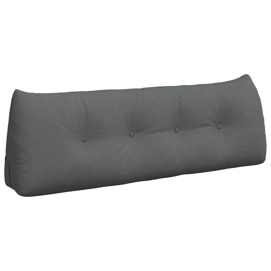 Back Pillow Dark Grey 140 x 24 x 50 cm Fabric
