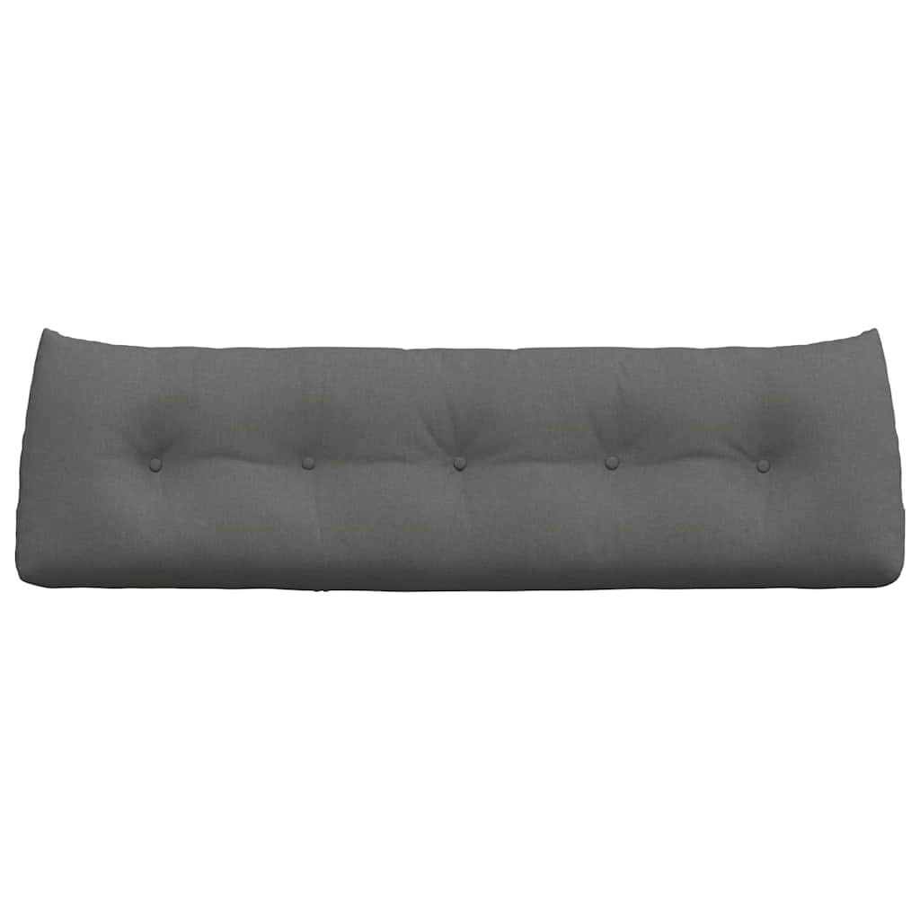 Back Pillow Dark Grey 160 x 24 x 50 cm Fabric
