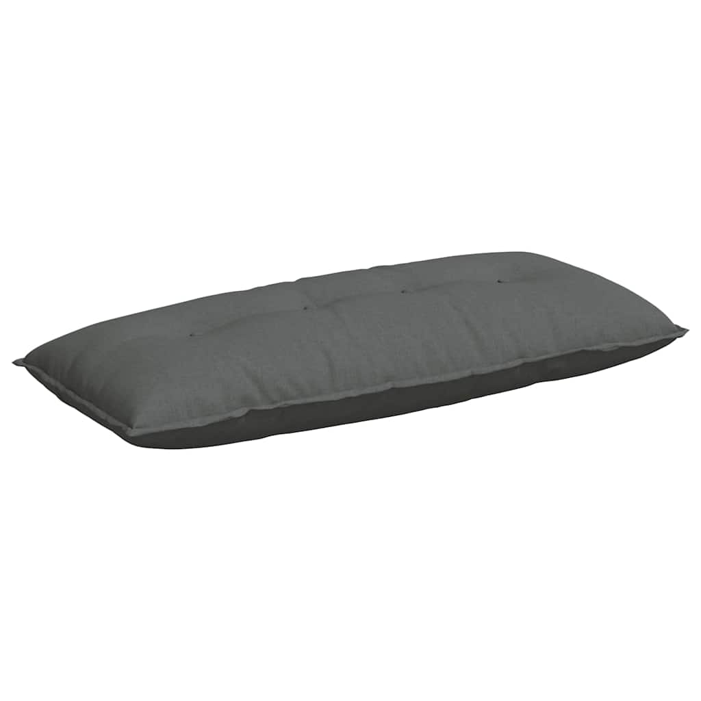 Back Pillow Dark Grey 120 x 19 x 50 cm Fabric