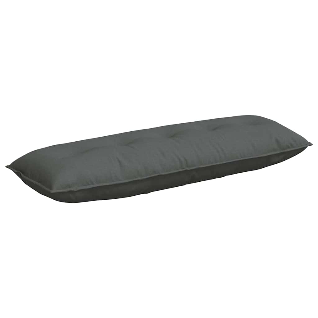Back Pillow Dark Grey 140 x 19 x 50 cm Fabric