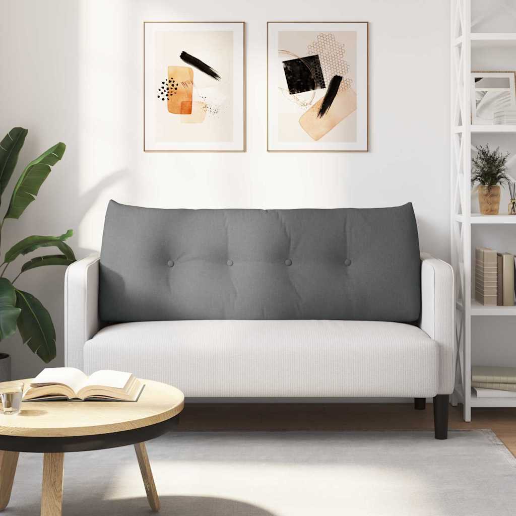 Back Pillow Dark Grey 120 x 24 x 50 cm Fabric