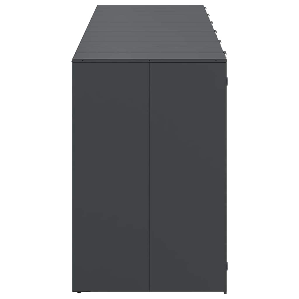 Wheelie Bin Storage for 3 Bins Steel Anthracite