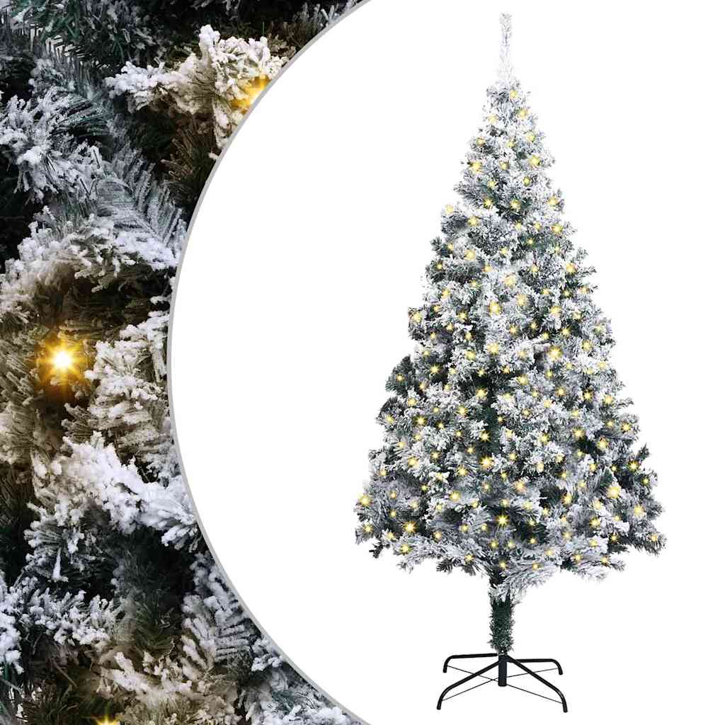 Artificial Pre-lit Christmas Tree with Stand Green 400 cm PVC