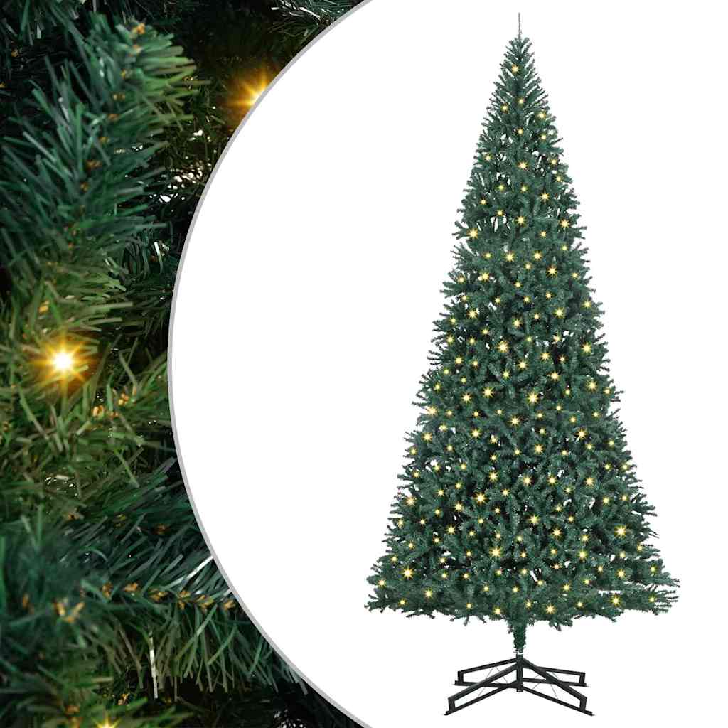 Artificial Pre-lit Christmas Tree with Stand Green 500 cm PVC