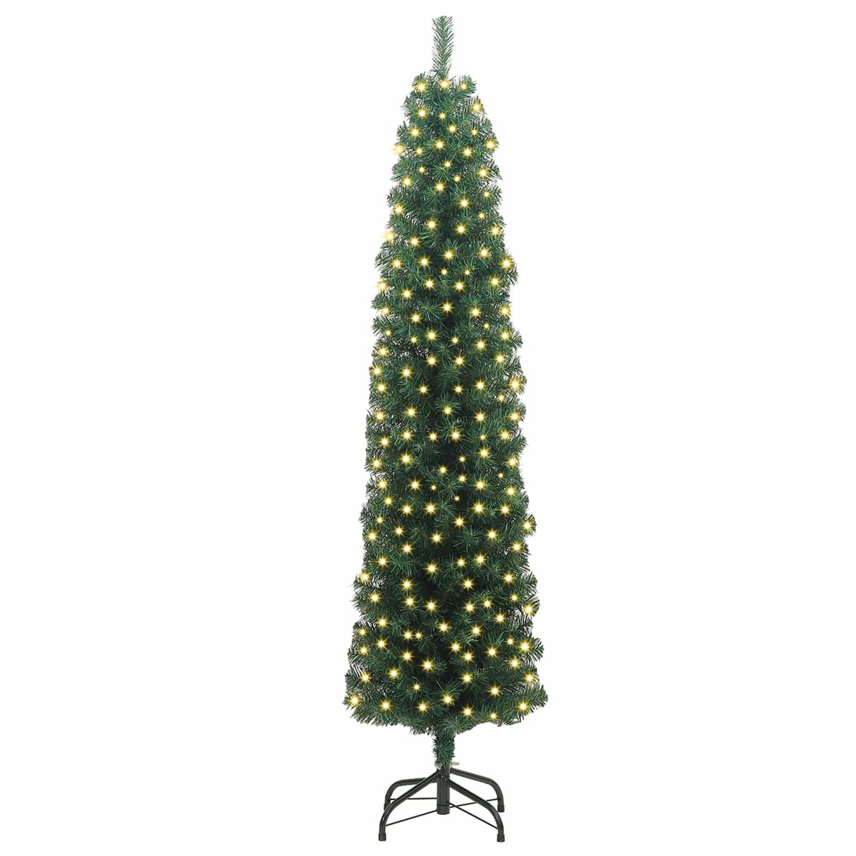Artificial Christmas Tree with 300 LEDs with Stand Green 210 cm