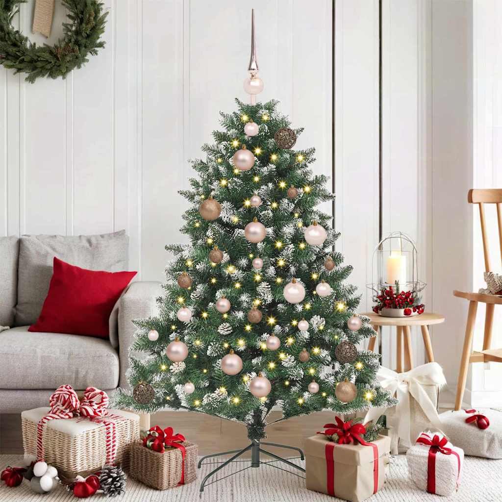 Artificial Christmas Tree with 150 LEDs with Stand Green 120 cm