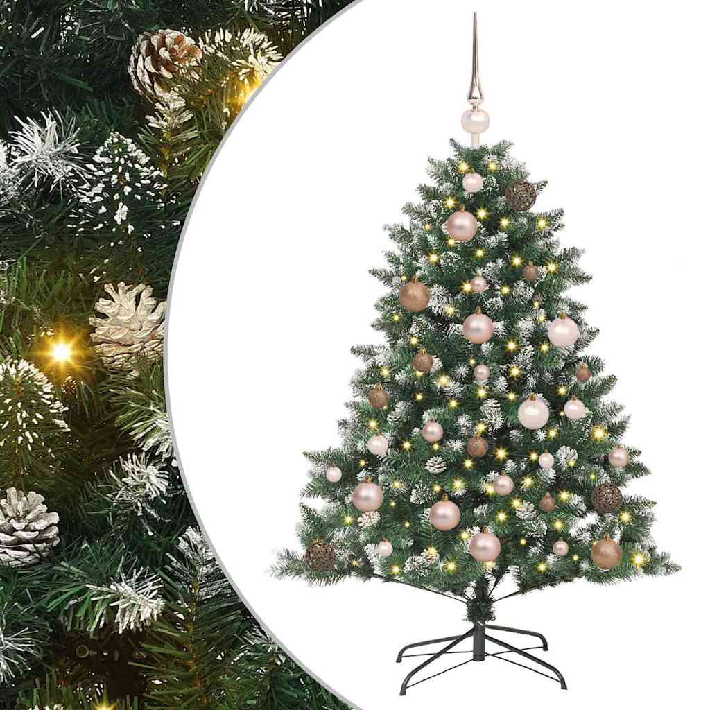 Artificial Christmas Tree with 150 LEDs with Stand Green 120 cm