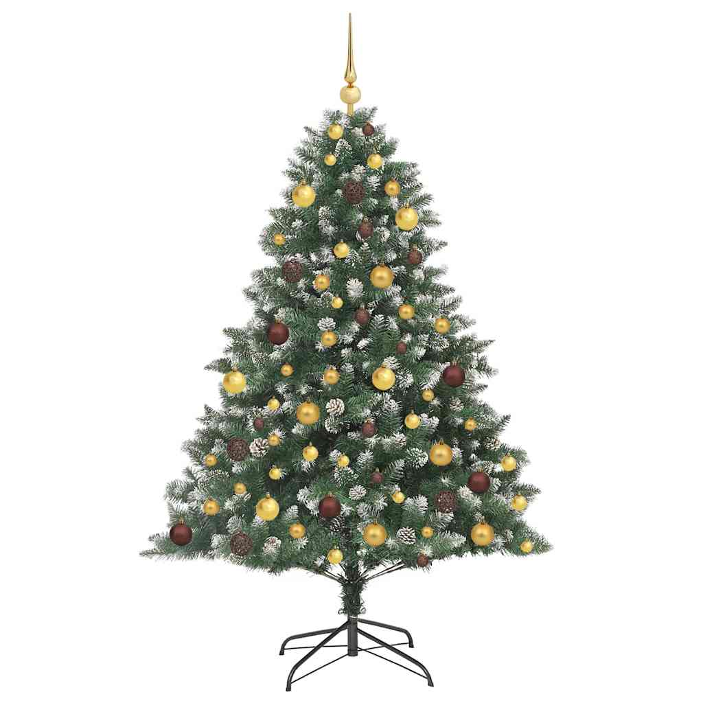 Artificial Christmas Tree with 300 LEDs with Stand Green 180 cm