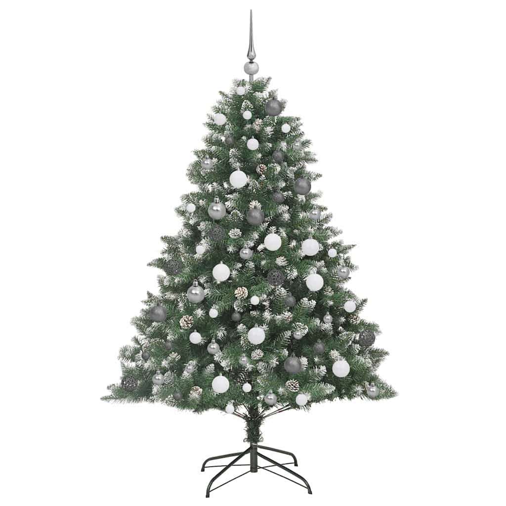Artificial Christmas Tree with 300 LEDs with Stand Green 180 cm