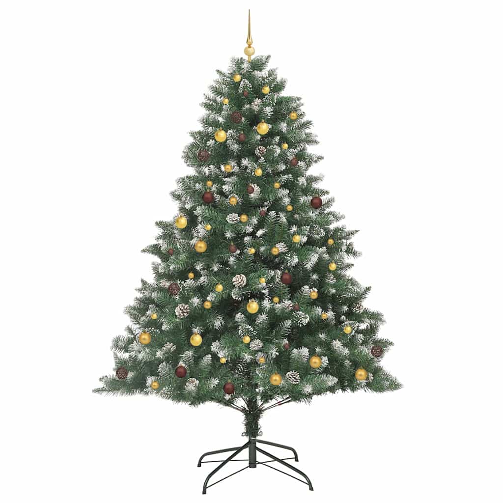 Artificial Christmas Tree with 300 LEDs with Stand Green 240 cm