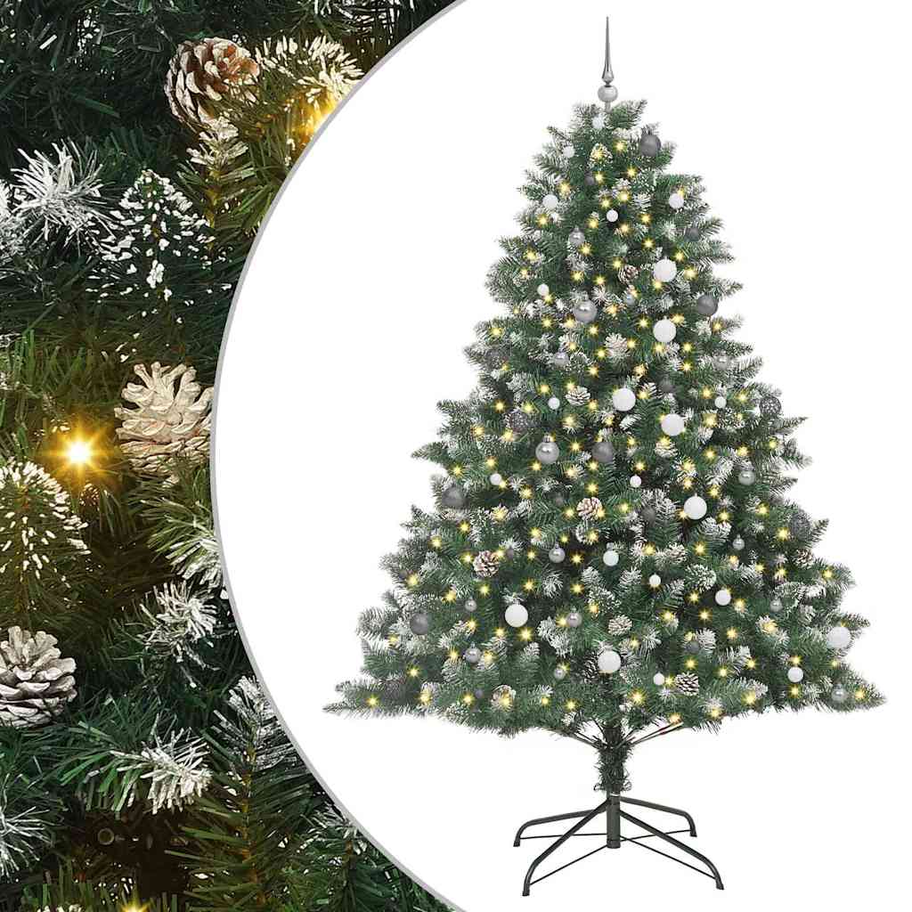 Artificial Christmas Tree with 300 LEDs with Stand Green 240 cm