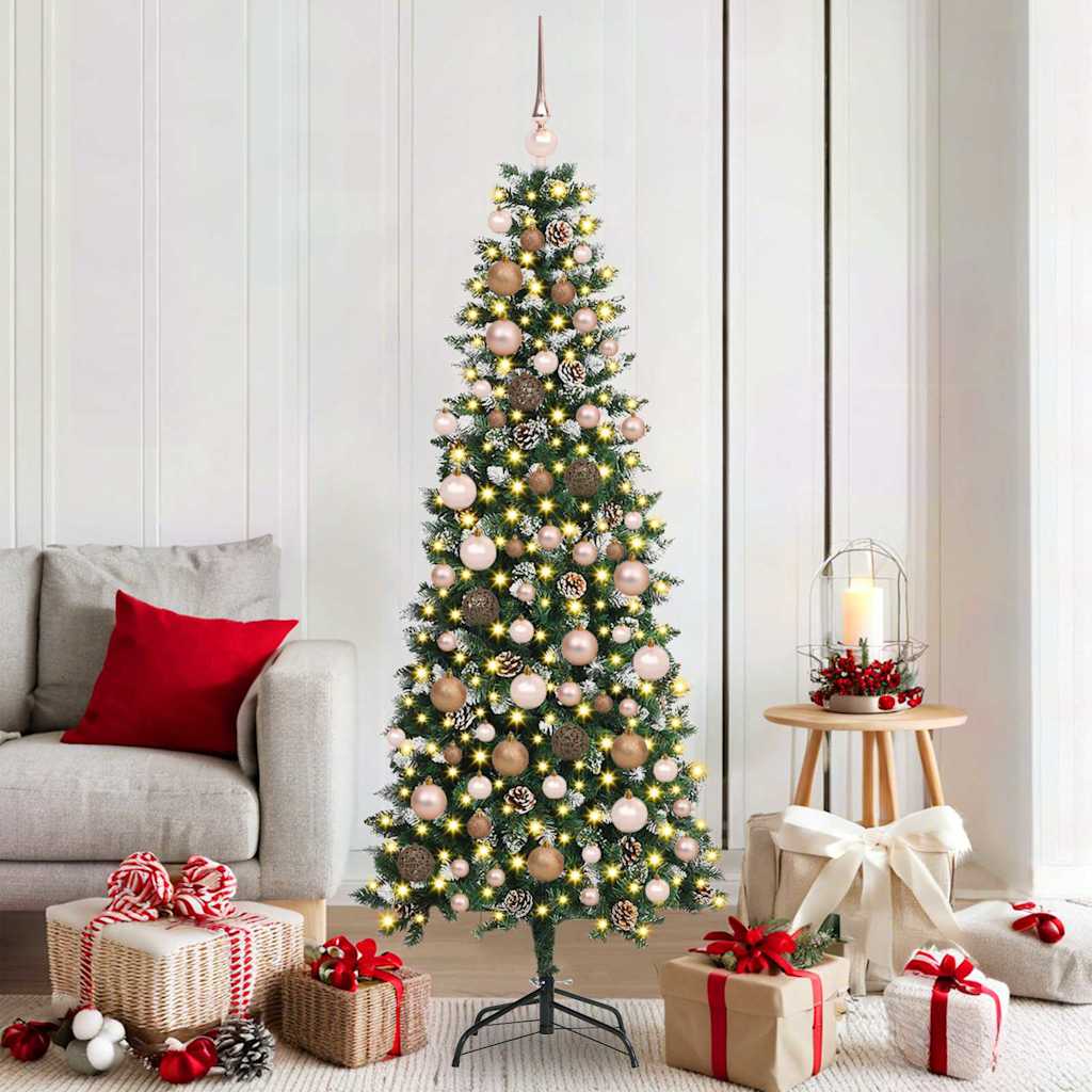 Artificial Christmas Tree Green 180 cm PVC, Plastic, and Steel