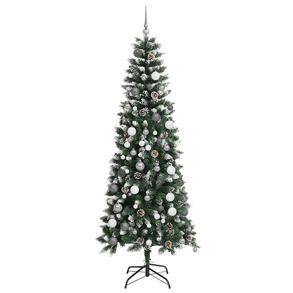 Artificial Christmas Tree with 300 LEDs with Stand Green 210 cm