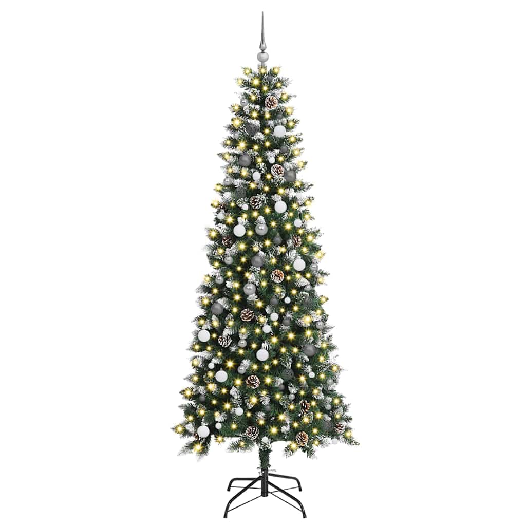 Artificial Christmas Tree with 300 LEDs with Stand Green 240 cm