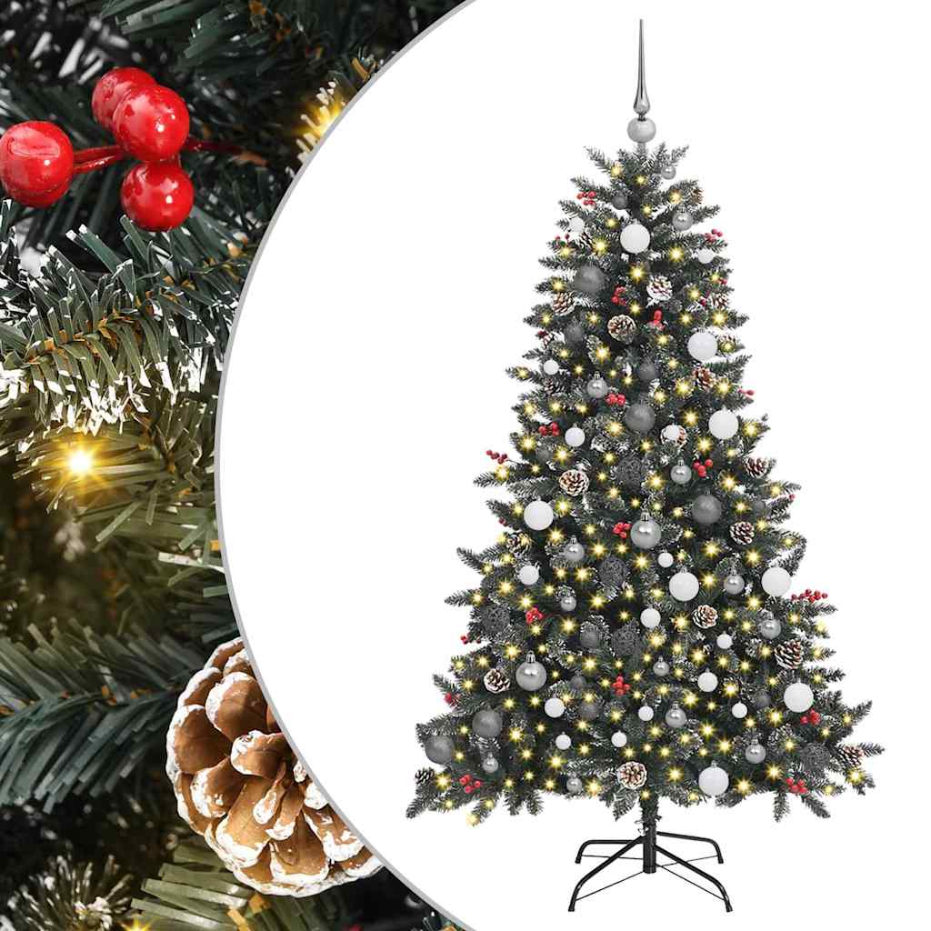 Artificial Christmas Tree with 300 LEDs with Stand Green 180 cm
