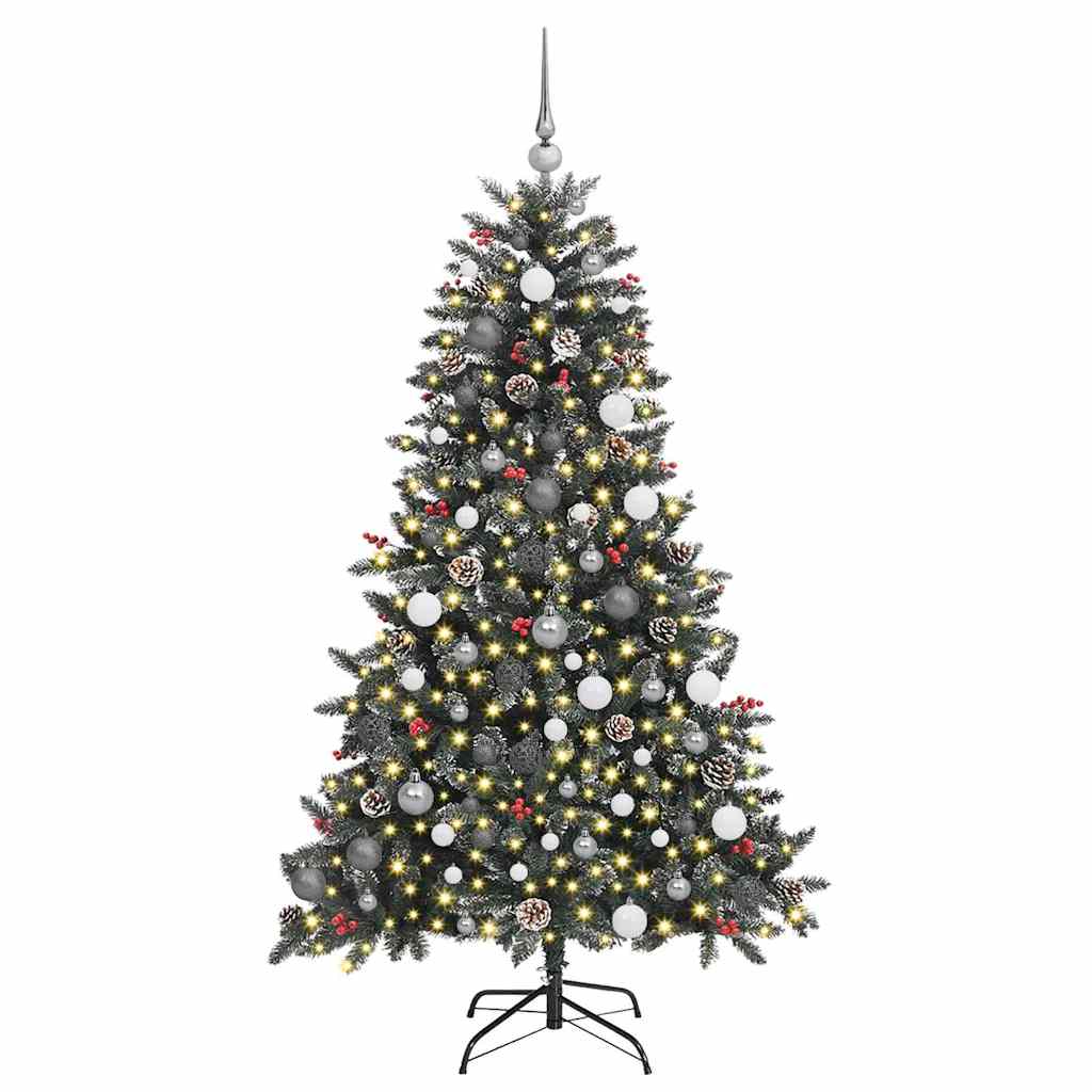 Artificial Christmas Tree with 300 LEDs with Stand Green 180 cm