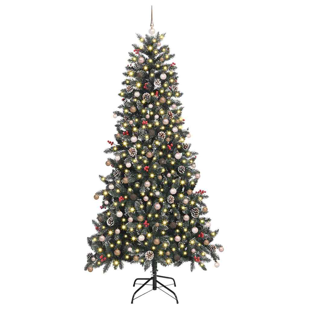 Artificial Christmas Tree with 300 LEDs with Stand Green 240 cm